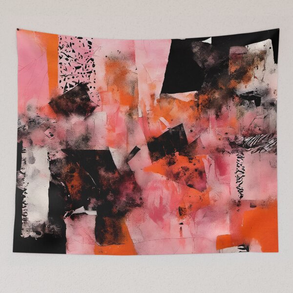 Item preview, Abstract Maximalist Collage - Pink, Orange, Black designed and sold by SirenSeventyOne.