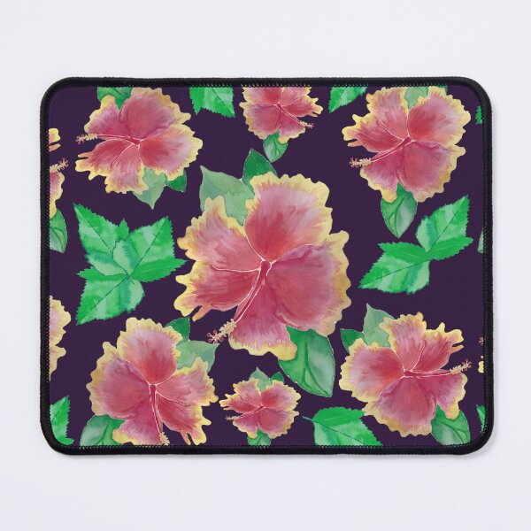 Item preview, Blackcurrant Tequila Sunrise Hibiscus Flower Pattern Pieretto designed and sold by Pieretto.