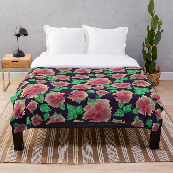 Item preview, Blackcurrant Tequila Sunrise Hibiscus Flower Pattern Pieretto designed and sold by Pieretto.