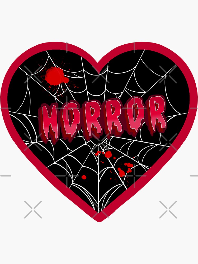 Horror Lovers Heart Sticker for Sale by Cache Tepes