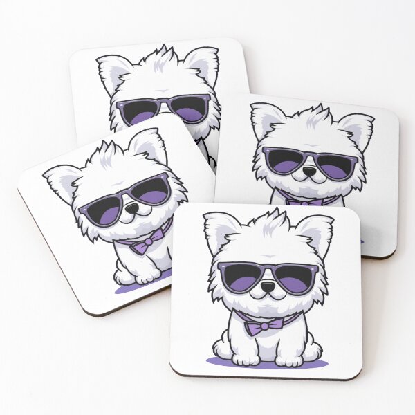Item preview, Cute puppy wearing cool purple sunglass designed and sold by quotopia.