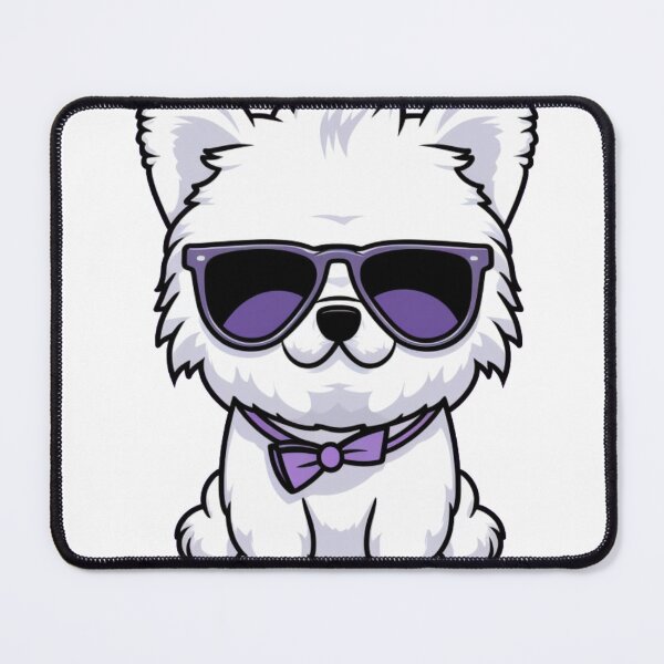 Item preview, Cute puppy wearing cool purple sunglass designed and sold by quotopia.
