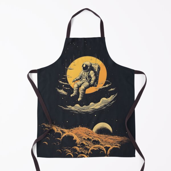 Item preview, Astronaut Floating in front of Moon, Vintage Cartoon designed and sold by Ou-SunShine.