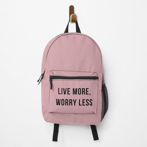 Item preview, Live More Worry Less Inspirational Quote designed and sold by WomenLevelUp.