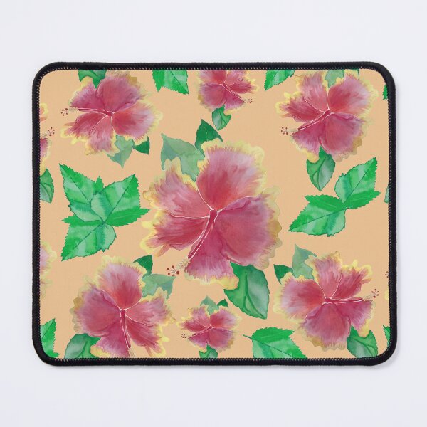 Item preview, Soft Orange Tequila Sunrise Hibiscus Flower Pattern Pieretto designed and sold by Pieretto.