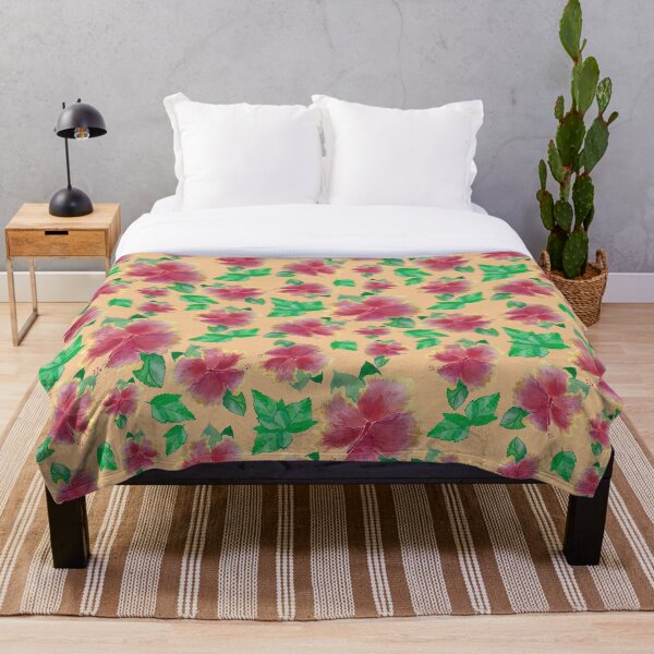 Item preview, Soft Orange Tequila Sunrise Hibiscus Flower Pattern Pieretto designed and sold by Pieretto.