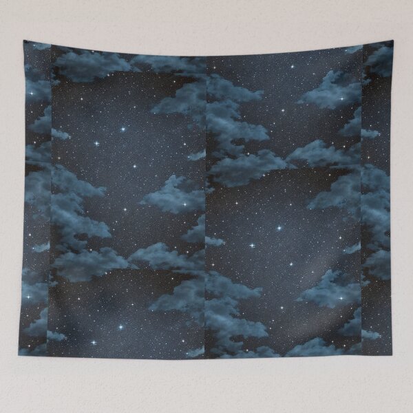 Item preview, Dark night sky blue colour interference pattern designed and sold by AlfredSSikula.