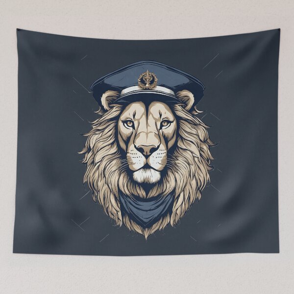 Item preview, lion sailor captain sea lion designed and sold by DerSenat.