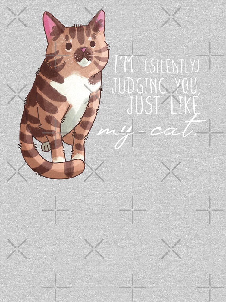 Thumbnail 5 of 5, Toddler Pullover Hoodie, I’m judging you - Tabby cat designed and sold by FelineEmporium.
