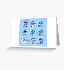 Stitch Emoticon! Grußkarte