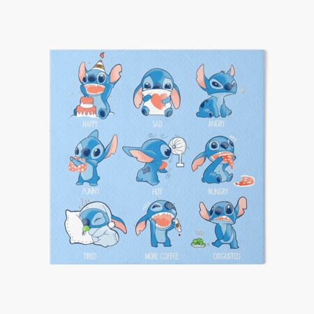 Cute Stitch Art Board Print for Sale by Artcci