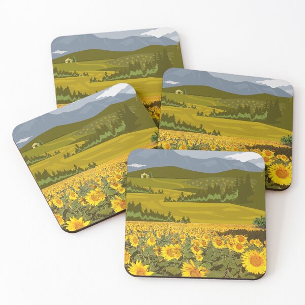 Item preview, Sunflower landscape designed and sold by GasconyPassion.