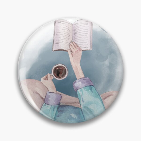 Item preview, A girl holding a cup of coffee while reading a book designed and sold by drsaver.