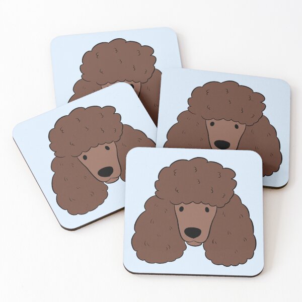 Item preview, Cute chocolate poodle dog face  designed and sold by Yaragold.