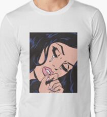 Black Hair Crying Long Sleeve T-Shirt