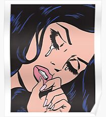 Black Hair Crying Poster