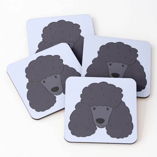 Item preview, Cute black poodle dog face  designed and sold by Yaragold.
