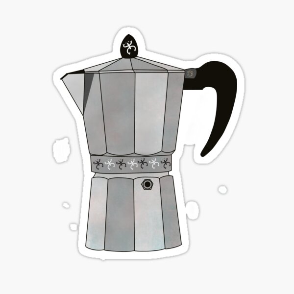 Greca Sticker Coffee Sticker Pegatina De Café Greka Greca Coffee