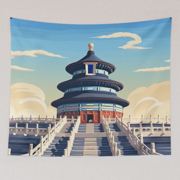 Item preview, A Pop Art Travel Print of Beijing - China designed and sold by StudioRedKoala.