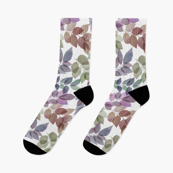 Item preview, Translucent watercolor leaves silhouettes. Colorful transparent leaf branches. designed and sold by likapix.
