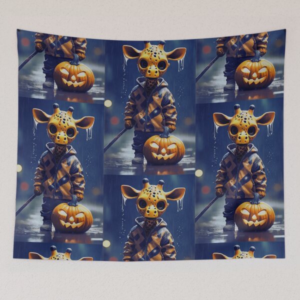 Item preview, a cool giraffe wearing a halloween giraffe hockey mask designed and sold by Pelzi100.