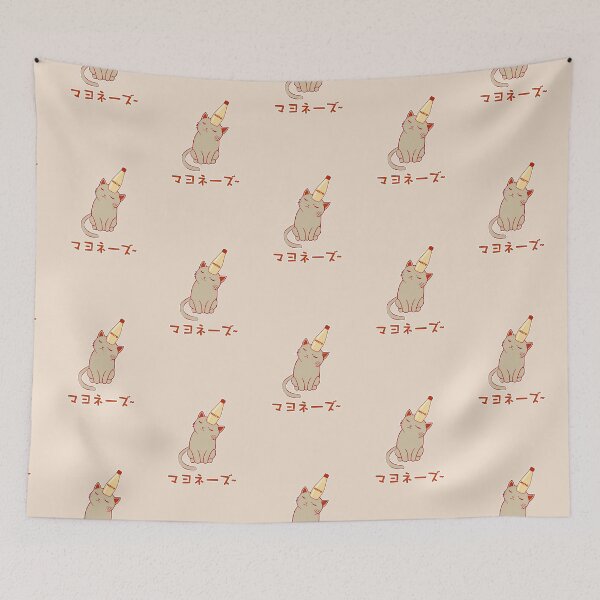Item preview, Japanese Mayonnaise and Neko - Mayonnaise and Cat Lover designed and sold by SallySunday.