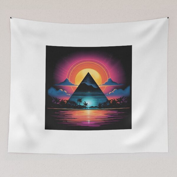 Artikelvorschau, Die Pyramide am Fluss im klassischen Retro-Vintage-Stil entworfen und verkauft von redstar19.