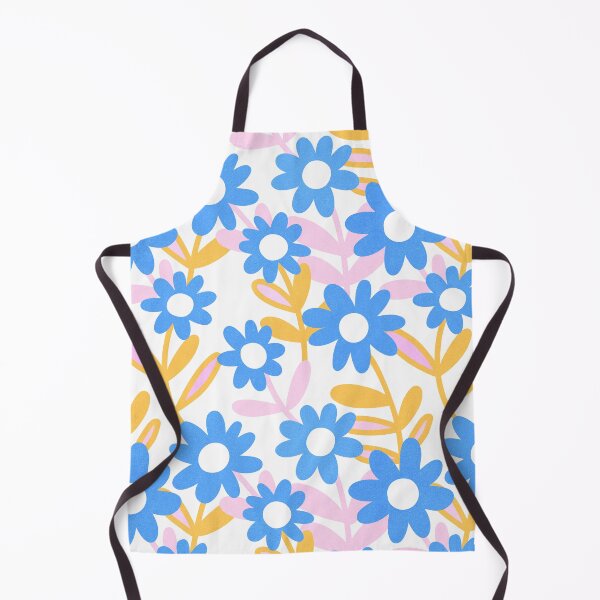 Item preview, Daisies in Bloom 2. Cobalt Blue, Pink, Yellow on white designed and sold by Dominiquevari.