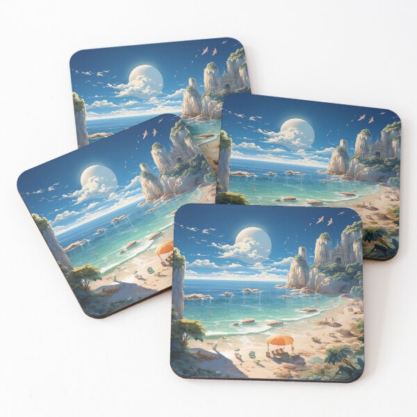 Item preview, The big moon over the sea drawing designed and sold by EternityLoves.