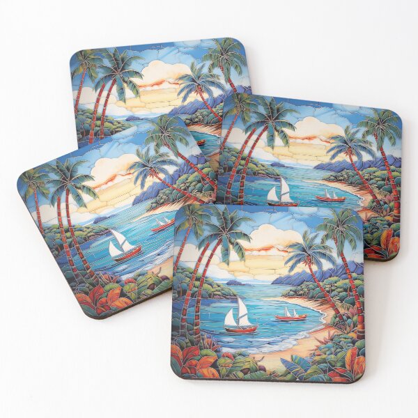 Item preview, The painting of the ships at the beach designed and sold by EternityLoves.