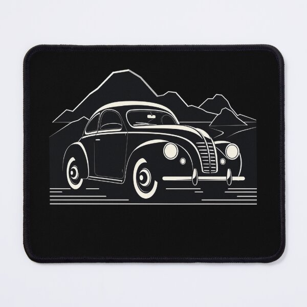 Item preview, Black and White Minimalist Classic Car designed and sold by Lab4YourStyle.