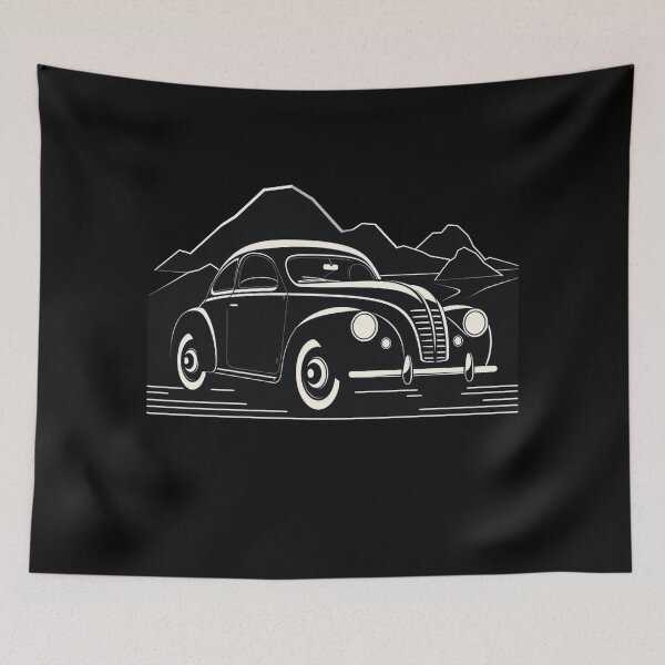 Item preview, Black and White  Minimalist Classic Car  designed and sold by Lab4YourStyle.