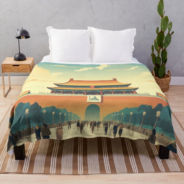 Item preview, A Vintage Travel Illustration of Beijing - China designed and sold by GoodOldVintage.
