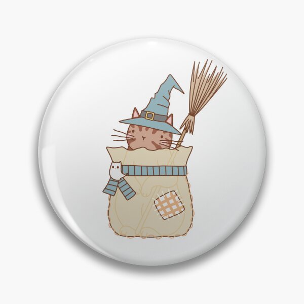 Item preview, Witchcraft expert pocket kitty cat designed and sold by runcatrun.