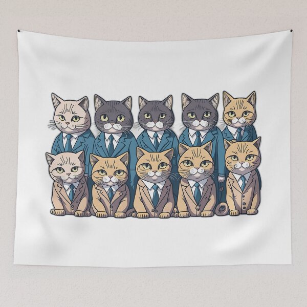Item preview, Whiskered Gentlemen: Cats in Suits Art Collection designed and sold by FashionRex.