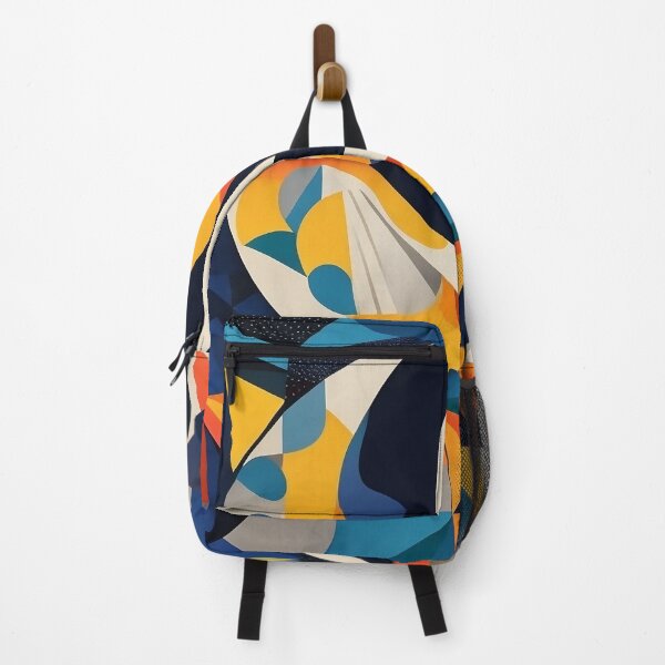 Item preview, Cubist Crescent Luminescence - Geometric Nightfall in Artistic Harmony designed and sold by Freak-Scene.