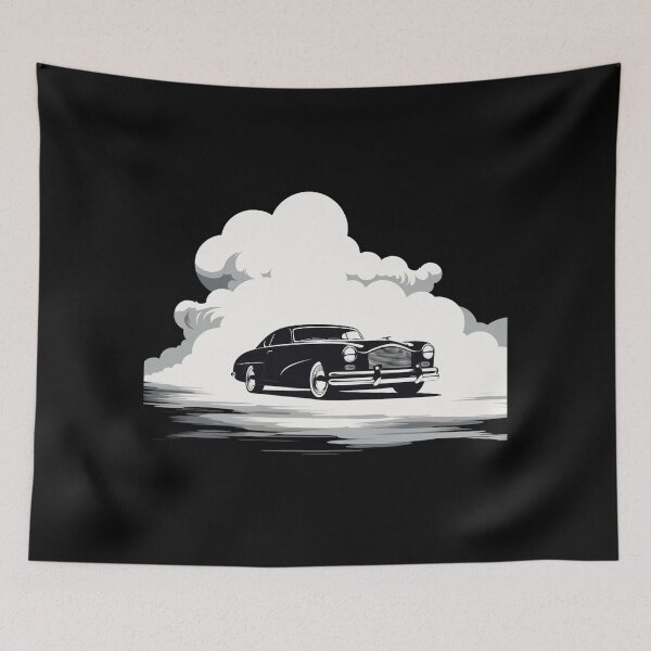 Item preview, Black and White Minimalist Classic Car  designed and sold by Lab4YourStyle.