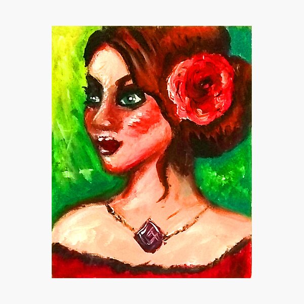 "EMERALD ROSE" (LARGE) Photographic Print