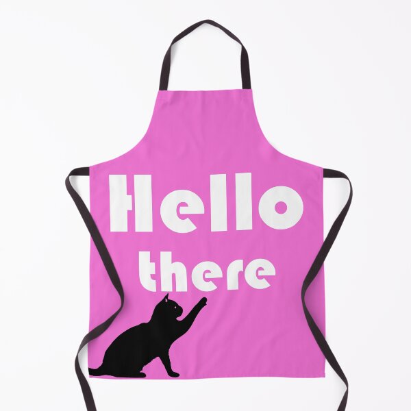 Item preview, Hello There - cat, cute cat, funny cat design - pink designed and sold by artyfartypants.