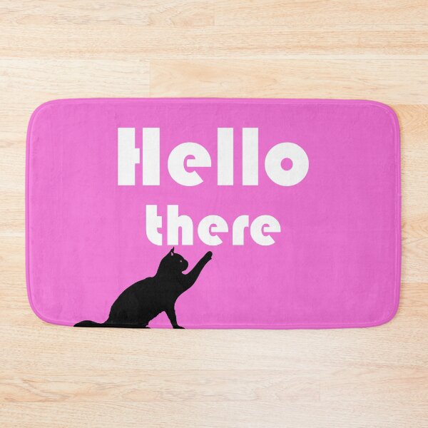 Item preview, Hello There - cat, cute cat, funny cat design - pink designed and sold by artyfartypants.