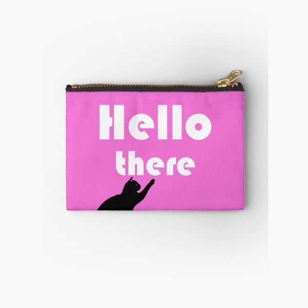 Item preview, Hello There - cat, cute cat, funny cat design - pink designed and sold by artyfartypants.