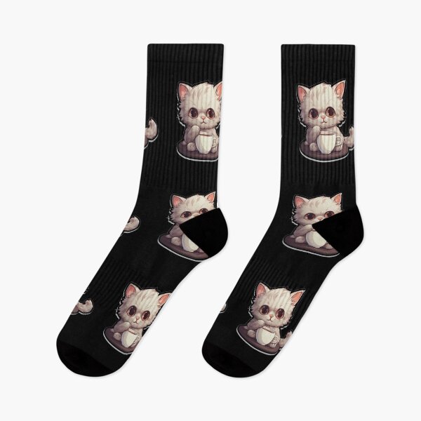 Item preview, Coffee cat, Meowsterpiece a cat and coffee,  Cute little kawaii cat with book and coffee, cats and coffee, coffee lover, coffee addict designed and sold by Mateusz Majcherek.