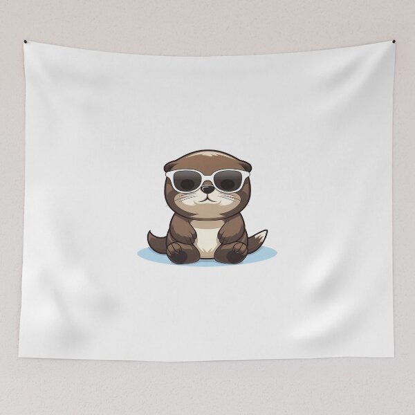 Item preview, Cute Baby Otter Wearing Cool Sunglass designed and sold by quotopia.