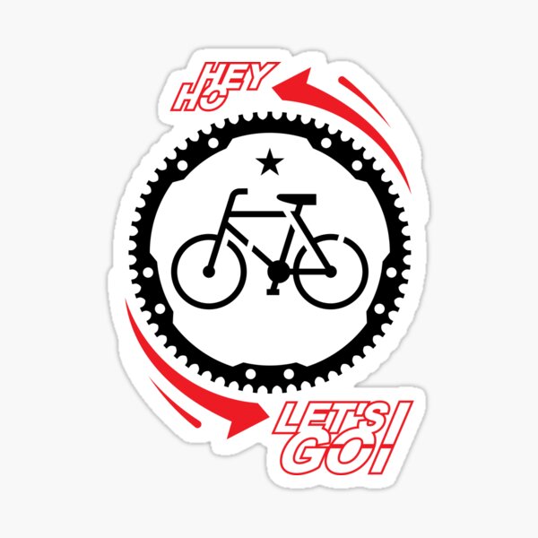 hey ho - bike - lets go! Sticker
