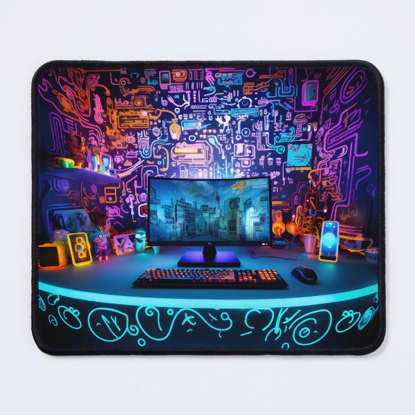 Item preview, Abstract Neon Art Gaming Computer designed and sold by ARTficiallyAnon.