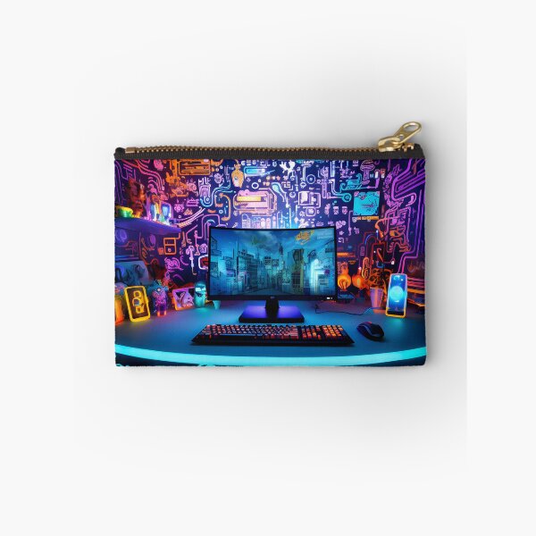 Item preview, Abstract Neon Art Gaming Computer  designed and sold by ARTficiallyAnon.
