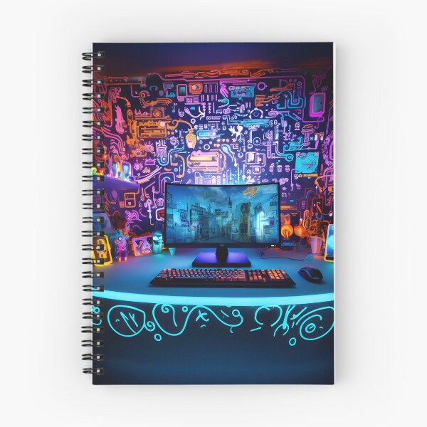 Item preview, Abstract Neon Art Gaming Computer  designed and sold by ARTficiallyAnon.