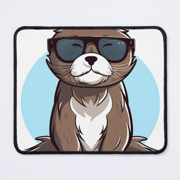 Item preview, Cute and Cool Daddy Otter Wearing Sunglass designed and sold by quotopia.