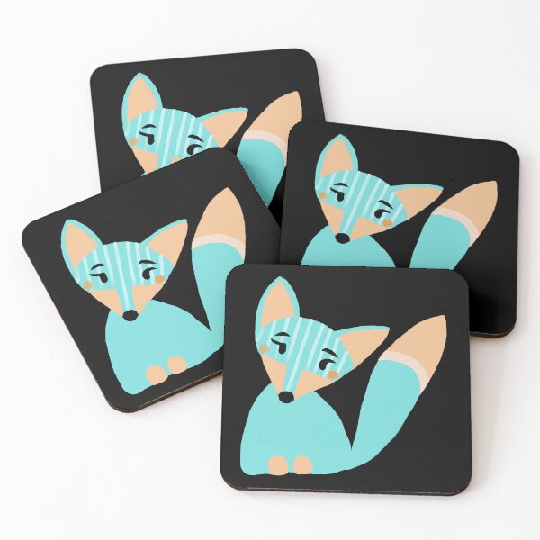 Item preview, little fox- black background designed and sold by OlgaMundi.