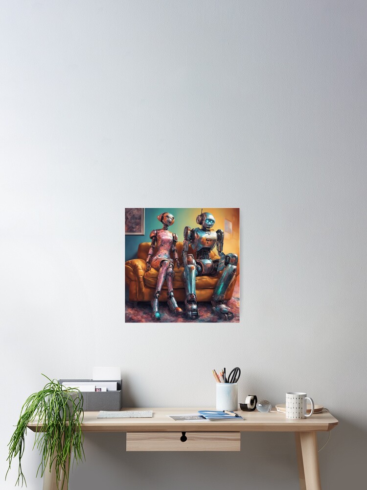 Thumbnail 2 of 3, Poster, Robots designed and sold by LenCarol.
